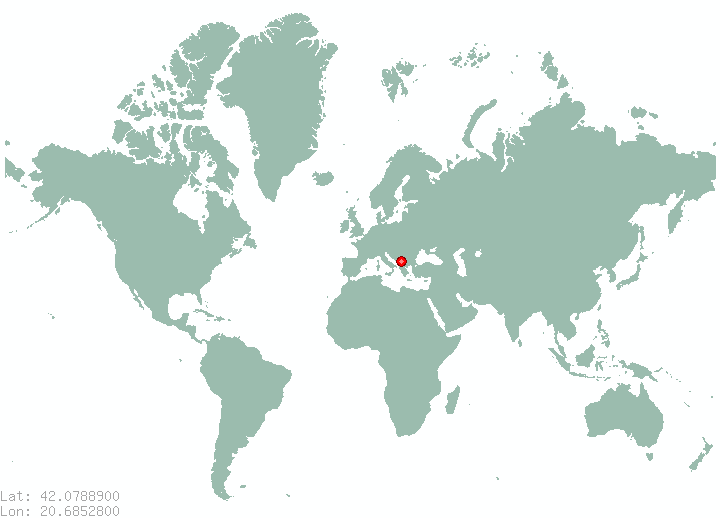 Zrza in world map